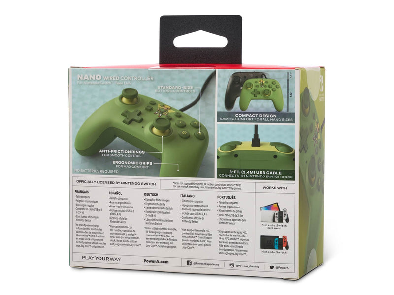 PowerA Der kabelgebundene Nano-Controller für Nintendo Switch - Toon Link - Wired Controller - Nintendo Switch