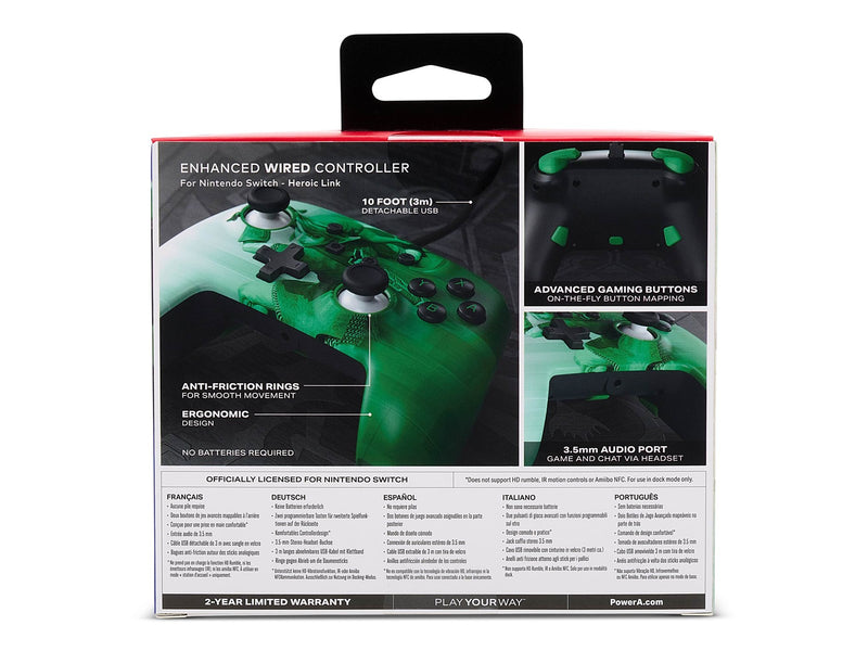 PowerA Enhanced Wired Controller for Nintendo Switch - Heroic Link - Wired - Nintendo Switch