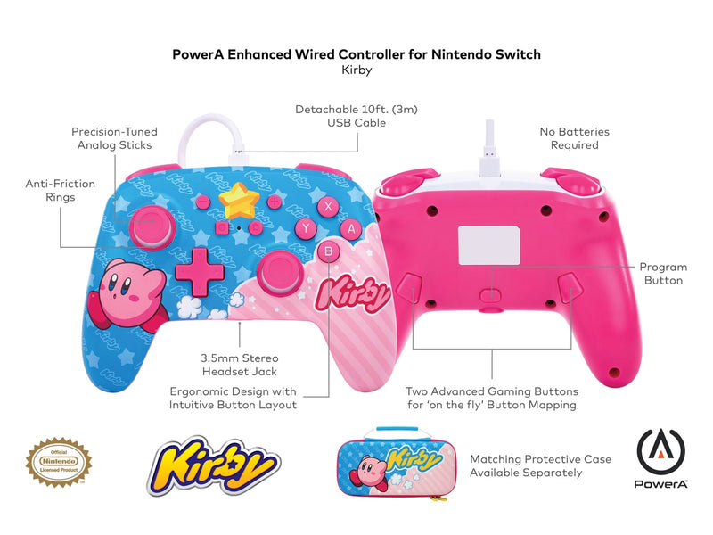 PowerA Enhanced Wired Controller for Nintendo Switch - Kirby - Wired Controller - Nintendo Switch