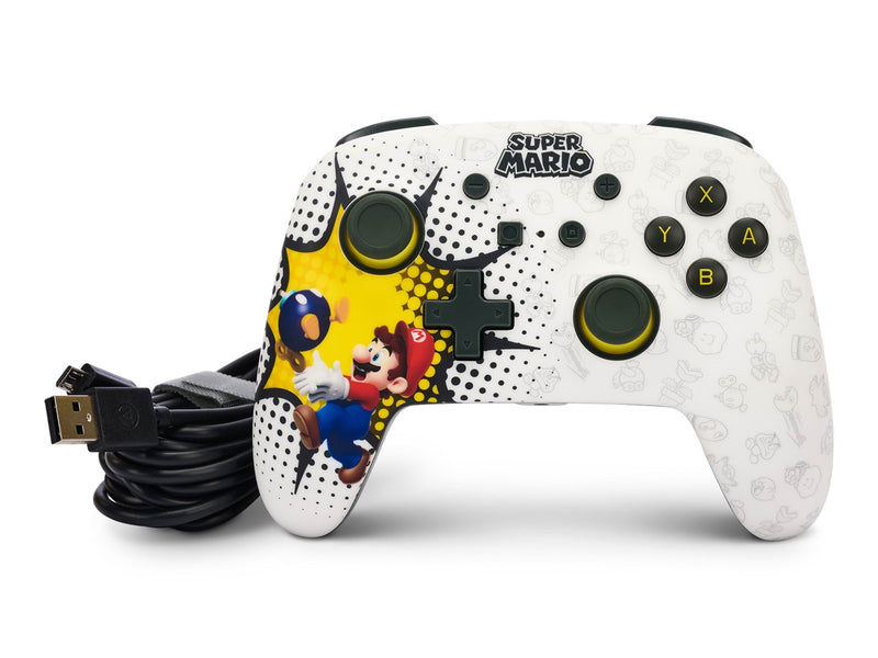 PowerA Enhanced Wired Controller for Nintendo Switch - Mario Bob-omb Blast - Wired Controller - Nintendo Switch