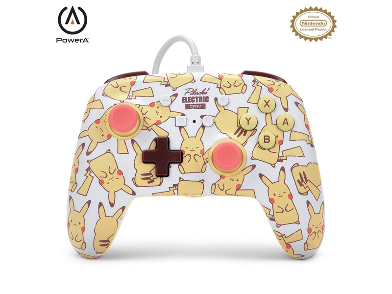 PowerA Enhanced Wired Controller for Nintendo Switch - Pikachu Blush - Wired Controller - Nintendo Switch