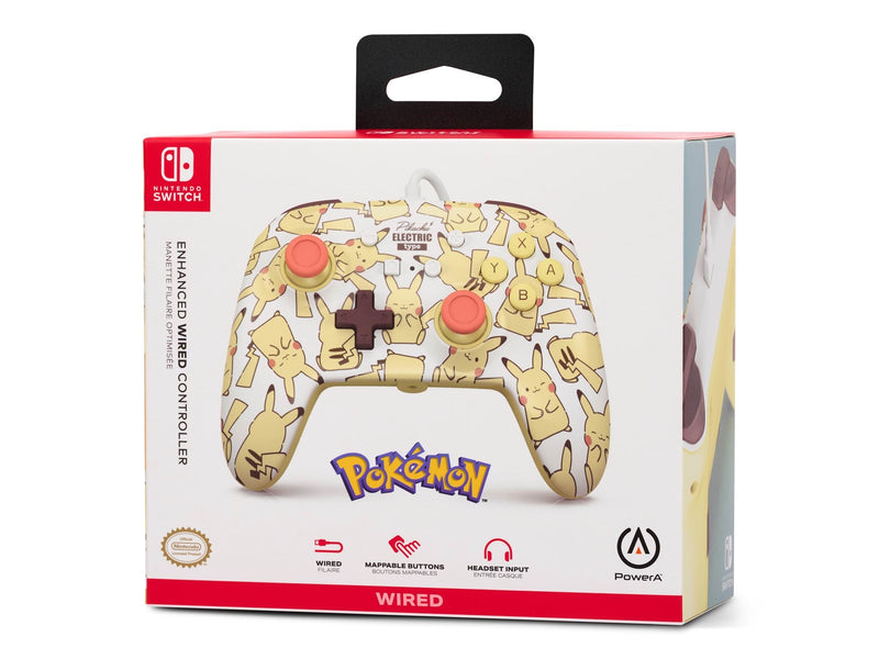 PowerA Enhanced Wired Controller for Nintendo Switch - Pikachu Blush - Wired Controller - Nintendo Switch