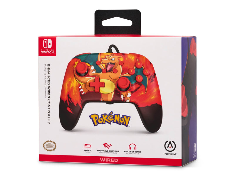 PowerA Enhanced Wired Controller for Nintendo Switch - Pokémon: Charizard Vortex - Wired Controller - Nintendo Switch