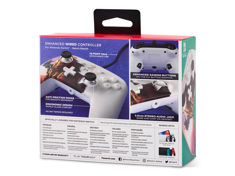 PowerA Enhanced Wired Controller for Nintendo Switch - Zelda Hero's Ascent - Wired Controller - Nintendo Switch
