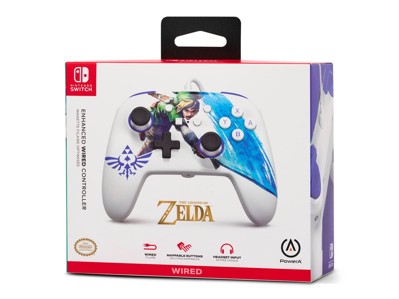 PowerA Enhanced Wired Controller for Nintendo Switch - Zelda Master Sword Attack - Wired Controller - Nintendo Switch
