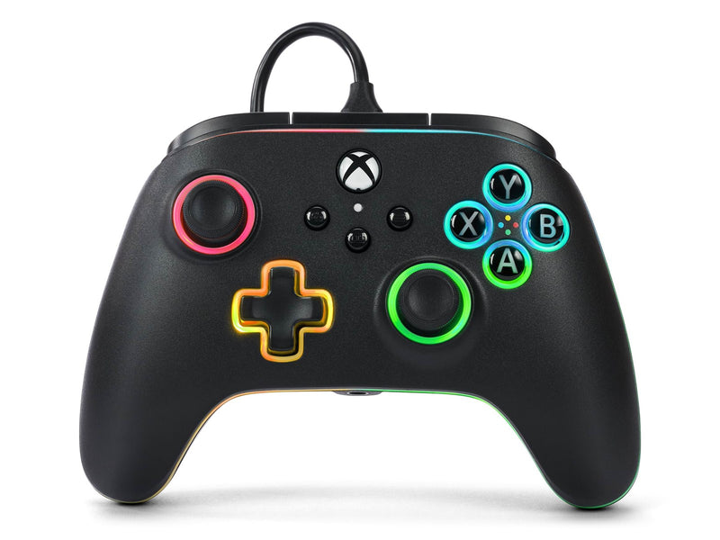 PowerA Kabelgebundener Advantage-Controller für Xbox Series X|S mit Lumectra - Schwarz - Wired Controller - Microsoft Xbox One