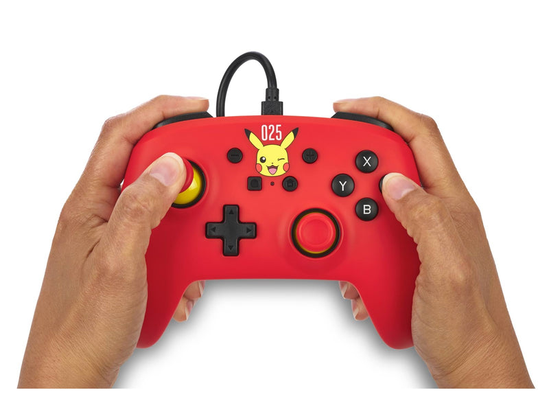 PowerA Kabelgebundener Controller für Nintendo Switch – Lachendes Pikachu - Wired Controller - Nintendo Switch