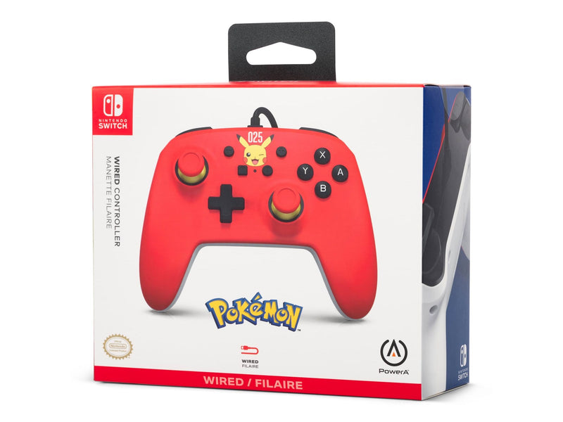 PowerA Kabelgebundener Controller für Nintendo Switch – Lachendes Pikachu - Wired Controller - Nintendo Switch