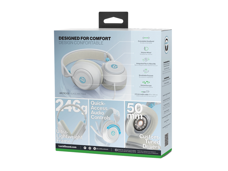 PowerA Kabelgebundener Gaming-Headset LucidSound LS10X Gen 2 für Xbox Series X|S - Arktisches Eis