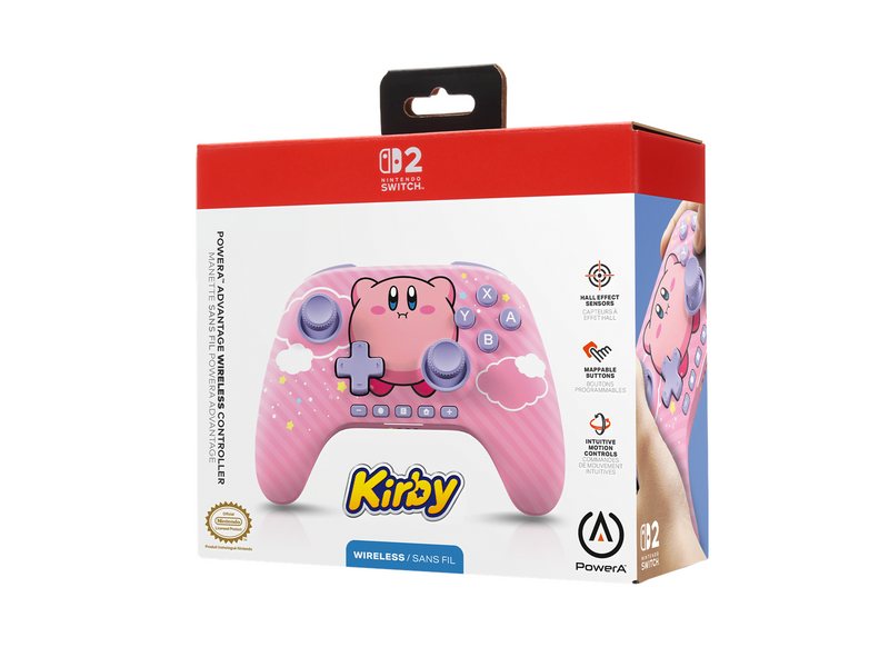 PowerA Kabelloser Advantage-Controller für Nintendo Switch 2 - Kirby-Puff