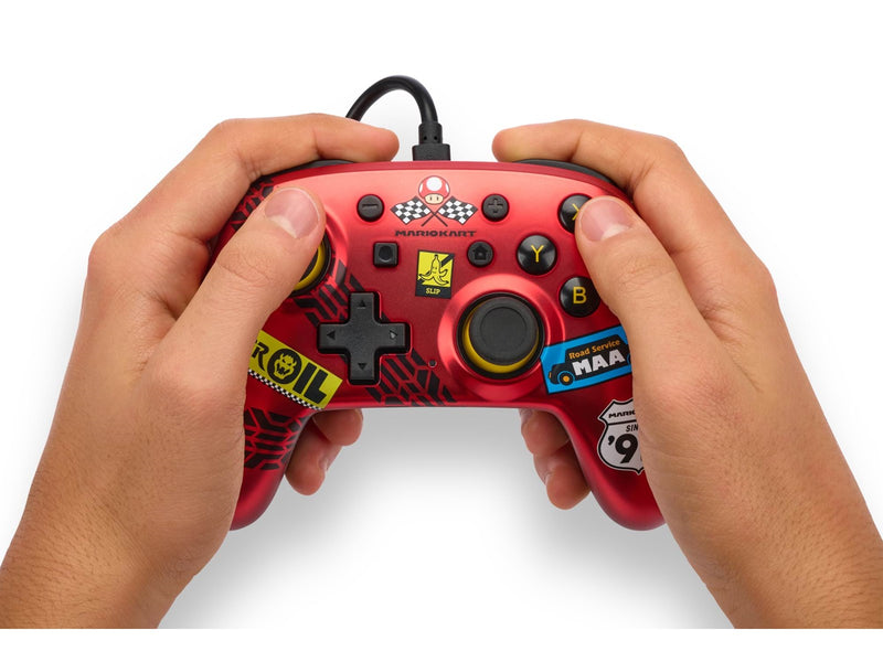 PowerA Nano Wired Controller for Nintendo Switch - Mario Kart: Racer Red - Wired Controller - Nintendo Switch