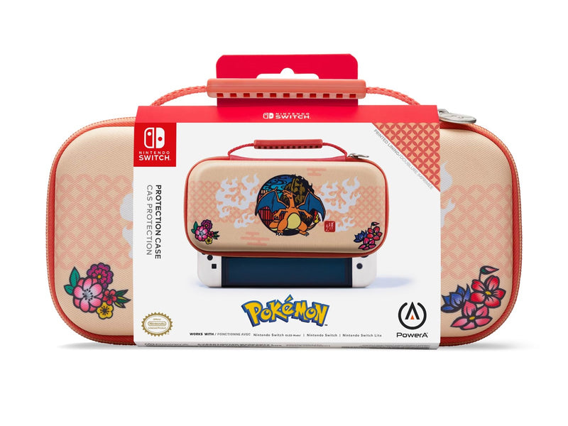 PowerA Schutzhülle für Nintendo Switch (OLED-Modell), Nintendo Switch und Nintendo Switch Lite - Charizard-Blüte