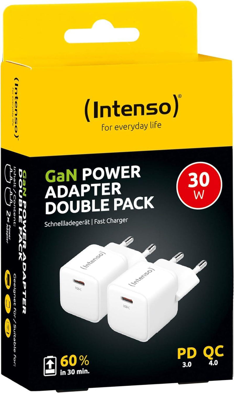 Intenso Power Adapter 30W, USB-C 2er Pack