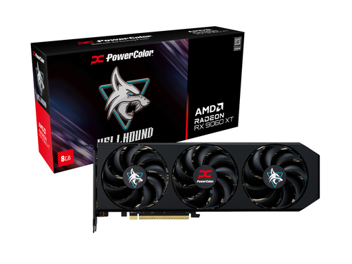 PowerColor Radeon RX 9060 XT Hellhound OC - 8GB GDDR6 RAM - Grafikkarte