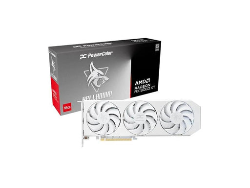 PowerColor Radeon RX 9060 XT Hellhound Spectral White - 16GB GDDR6 RAM - Grafikkarte