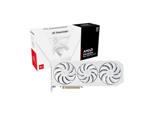 PowerColor Radeon RX 9070 XT Hellhound Spectral White - 16GB GDDR6 RAM - Grafikkarte