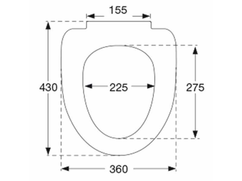 Pressalit 974 toiletseat white with firm fittings