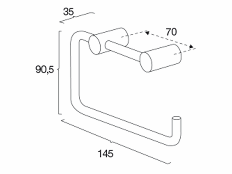 Pressalit Toilet paper holder mat white