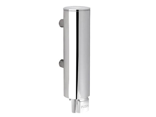 Pressalit soap dispenser for wall mounted polished stainless