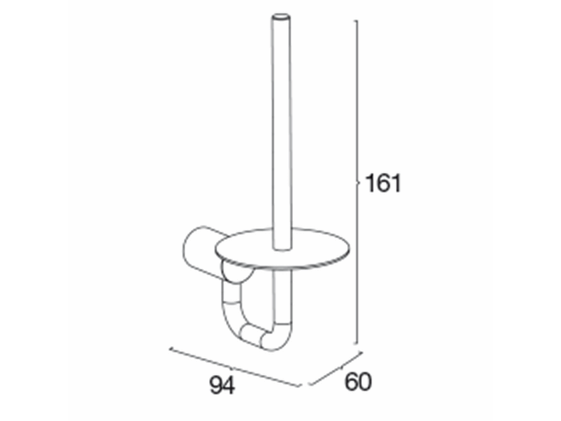 Pressalit spare paper holder matte black