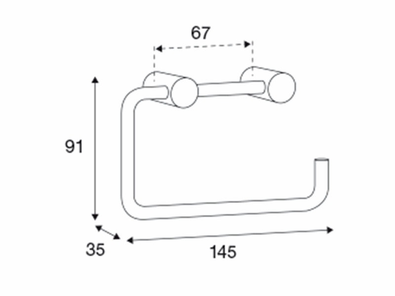 Pressalit toiletpaper holder polished