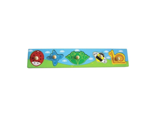 Primi Passi - Large Wooden Studded Board Animals in the Garden