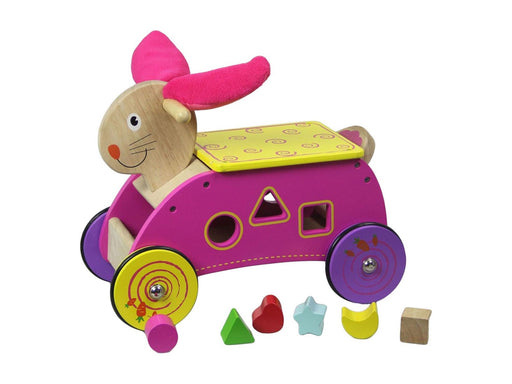 Primi Passi - Wooden Shape and Walker Rabbit Pink