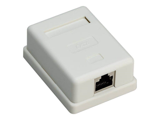 Pro 1-port RJ45 surface mount installation box CAT 6 STP white
