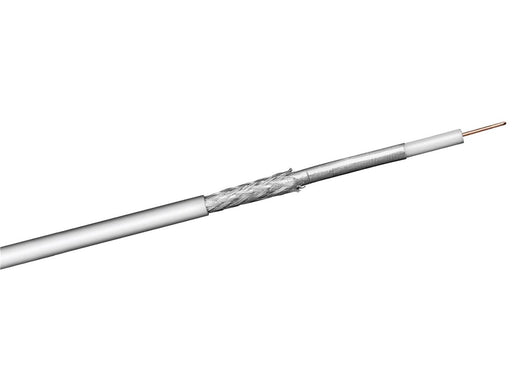 Pro 100 dB coax- antenna cable 2x shielded CCS white