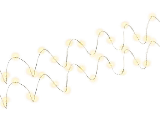 Pro 2 x Silver wire light chain with 20 LEDs incl.timer
