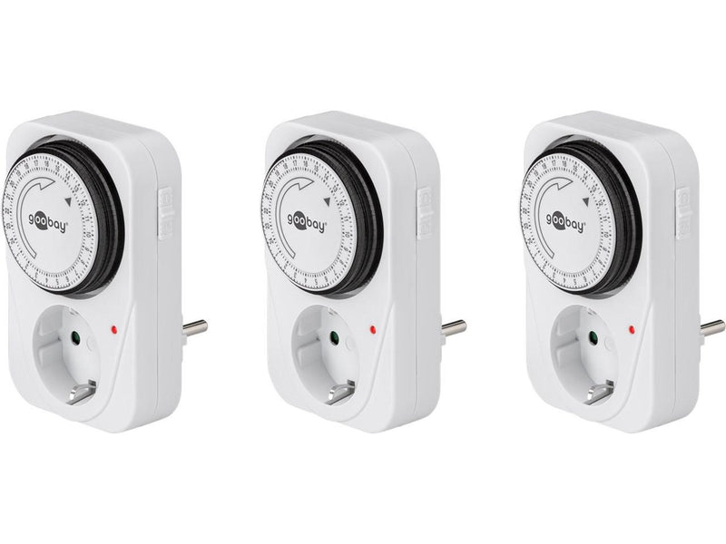 Pro 3 pcs Mechanical timer white