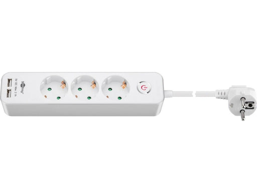 Pro 3-way power strip with switch and 2