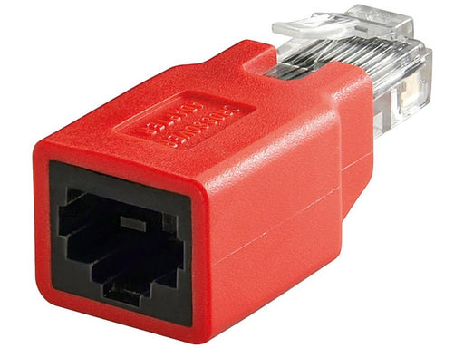 Pro 5e RJ45 cross-over modular adapter CAT 5e - Rot