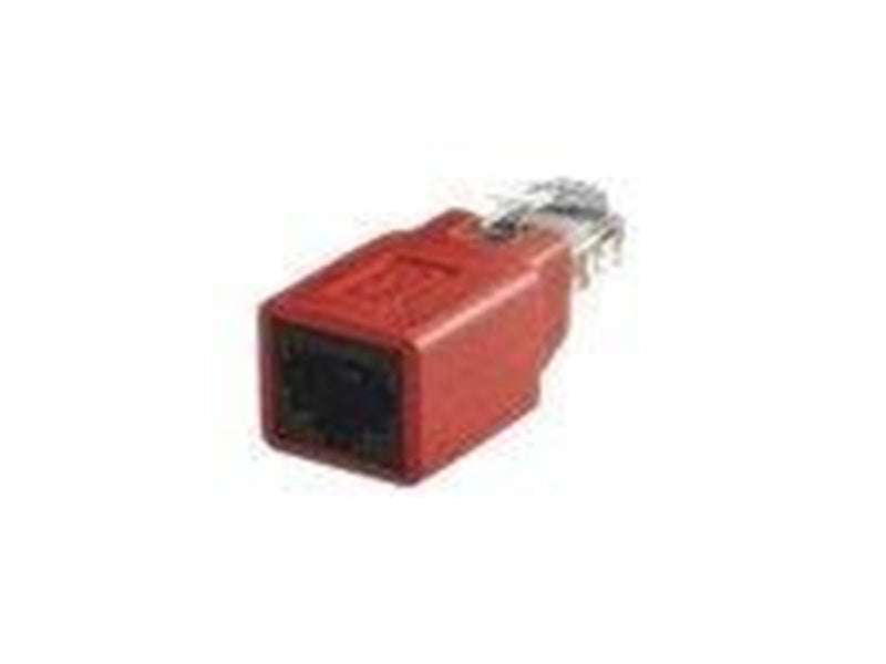 Pro 5e RJ45 cross-over modular adapter CAT 5e - Rot