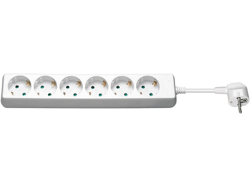 Pro 6-Way Power Strip 5 m white 5 m - 6x safety soc