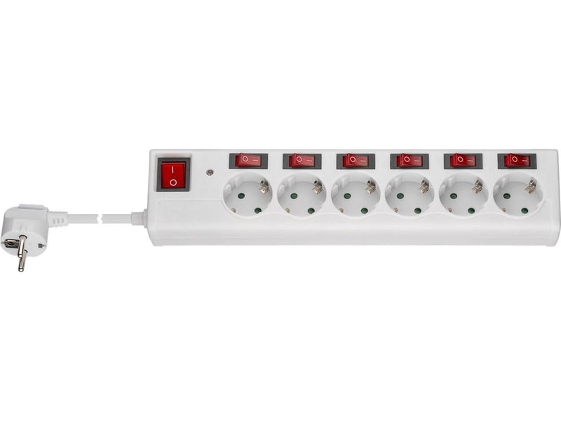 Pro AC power strip with surge protection and switch 1.5 m