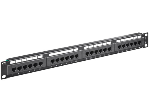 Pro CAT 5e 19 inch (48.3 cm) Patch Panel 24 Port UTP - Schwarz - 0.4m