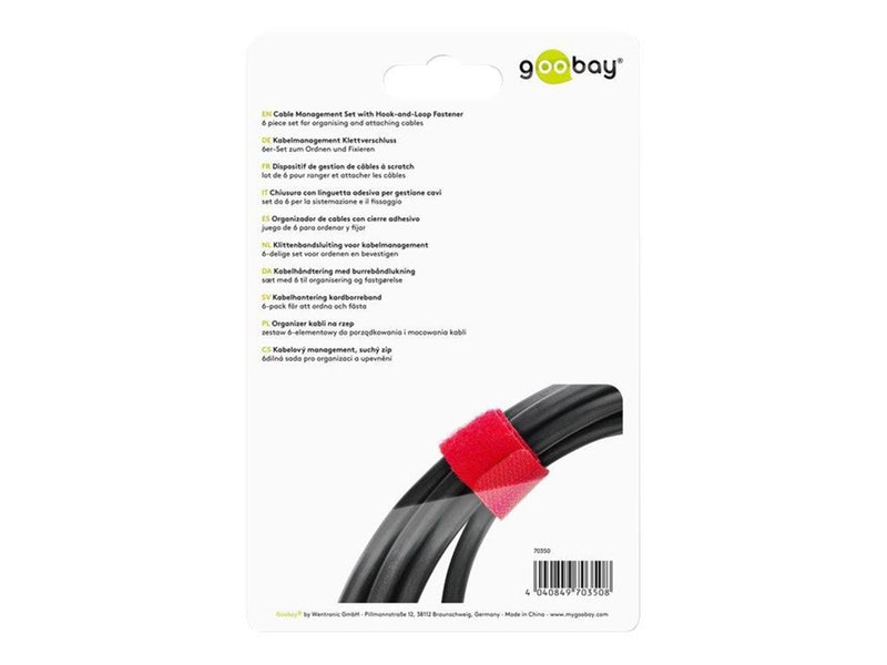 Pro Cable Management Set with Hook-and-Loop Fastener