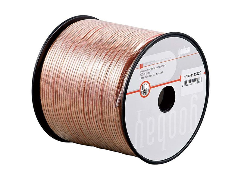 Pro Lautsprecher Kabel 2.5mm Clear - 100m