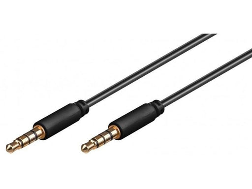 Pro MiniJack 3.5mm Slim 4P - Bk - 0.5m
