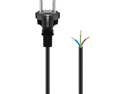 Pro Safety plug cord for assembly 2 m black