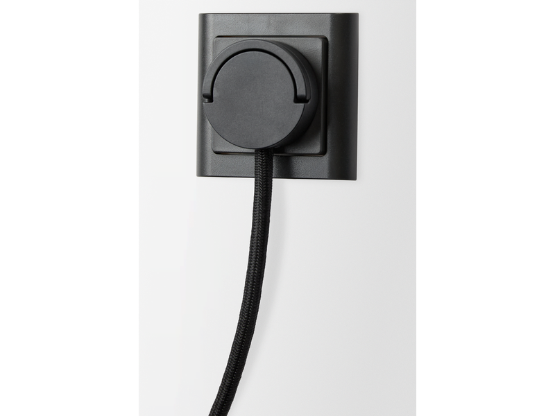 Pro Socket angle schuko mini, black