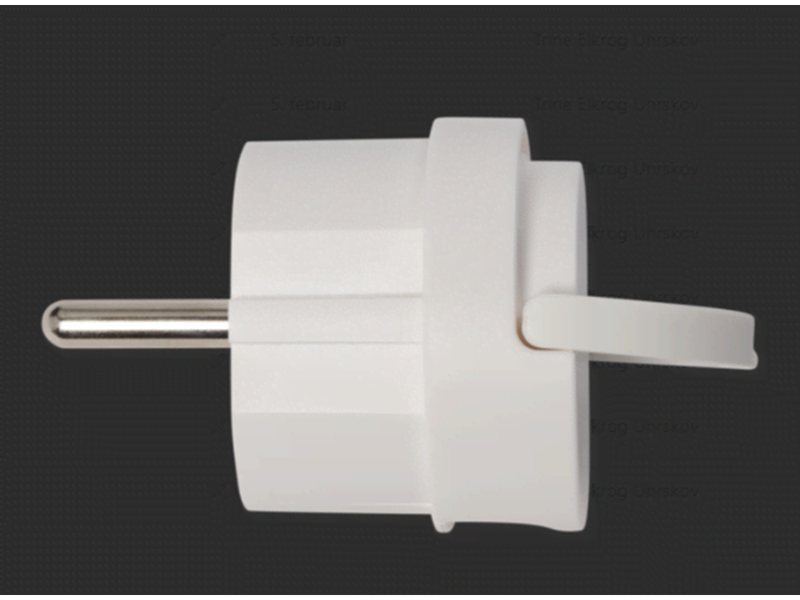 Pro Socket angle schuko mini, white