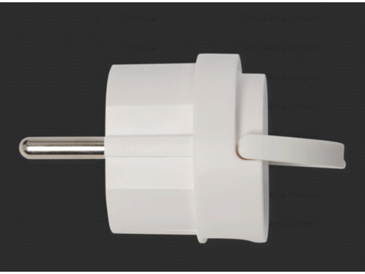 Pro Socket angle schuko mini, white