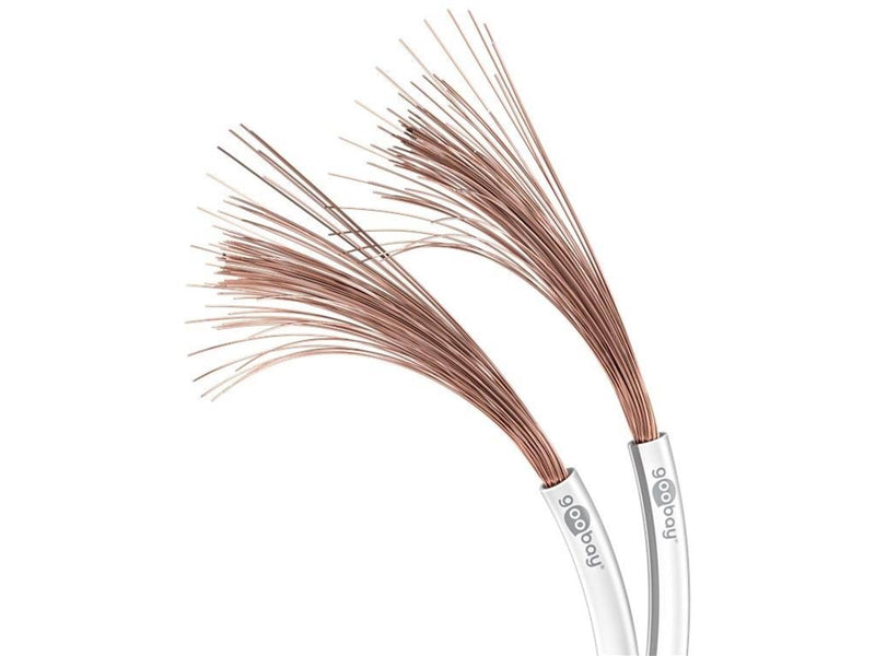 Pro Speaker Cable white CCA - 25 m