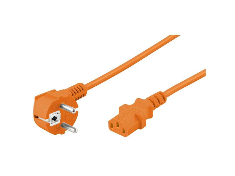 Pro Strom Kabel C13 1x90° - Orange - 5m