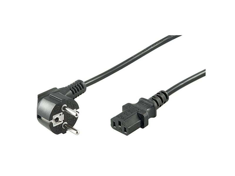 Pro Strom Kabel C13 1x90° - Schwarz - 3m