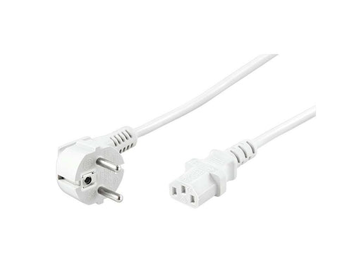 Pro Strom Kabel C13 1x90° - Weiß - 2.5m