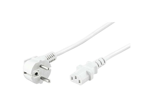 Pro Strom Kabel C13 1x90° - Weiß - 2.5m