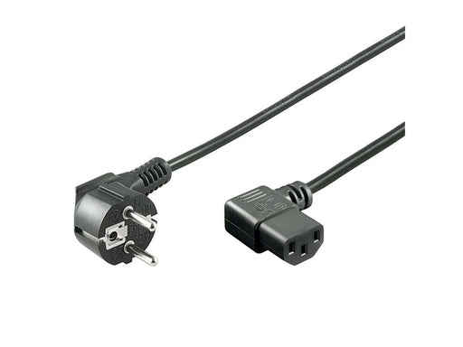 Pro Strom Kabel C13 2x90° - Schwarz - 1.5m